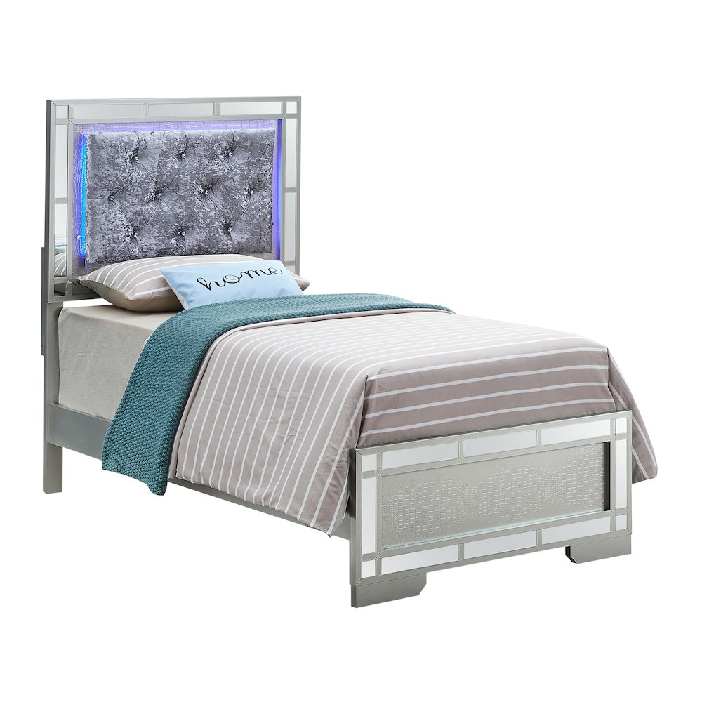 Glory Furniture Madison Twin Bed in Champagne Color. Picture 1