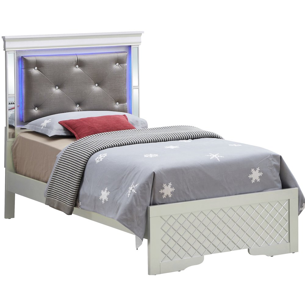 Glory Furniture Verona Twin Bed in Champagne Color. Picture 1