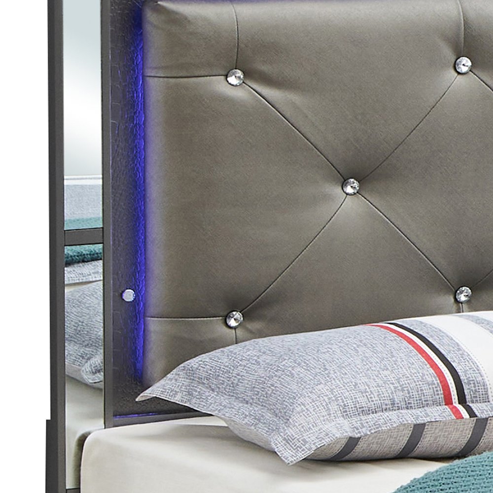 Glory Furniture Verona Queen Bed in Metalic Black Color. Picture 6