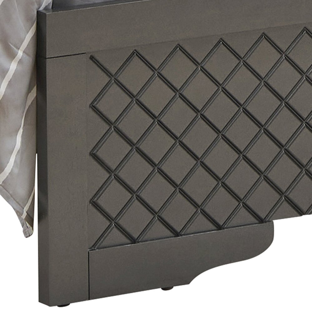 Glory Furniture Verona Twin Bed in Metalic Black Color. Picture 5