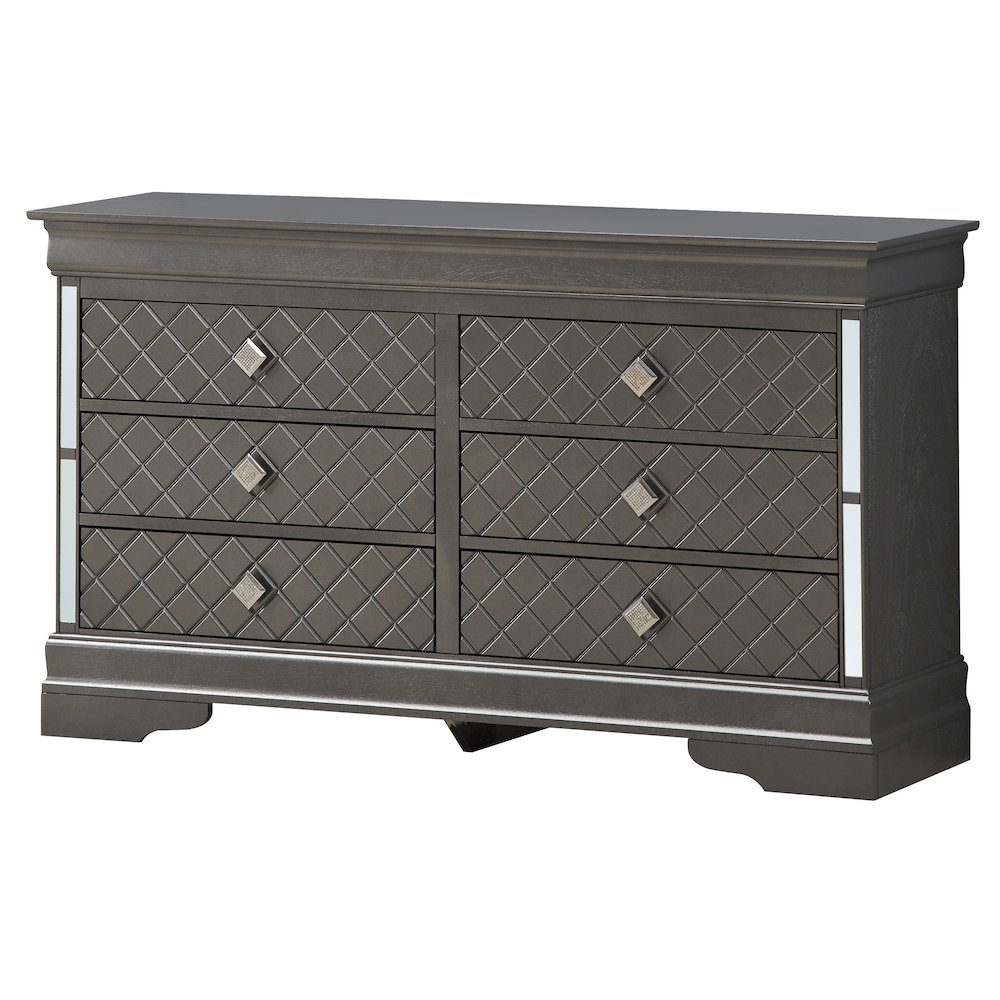 Glory Furniture Verona Dresser in Metalic Black Color. Picture 1