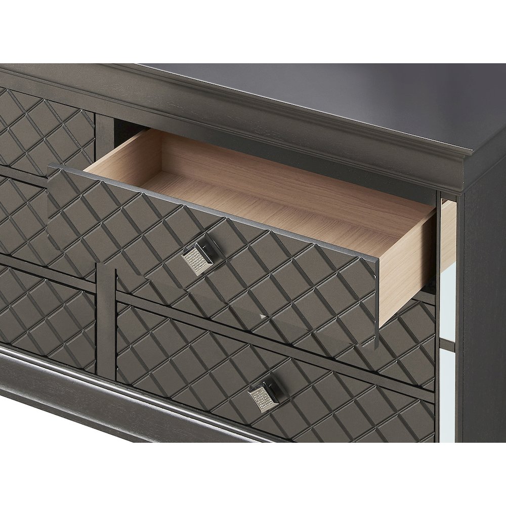 Glory Furniture Verona Dresser in Metalic Black Color. Picture 8