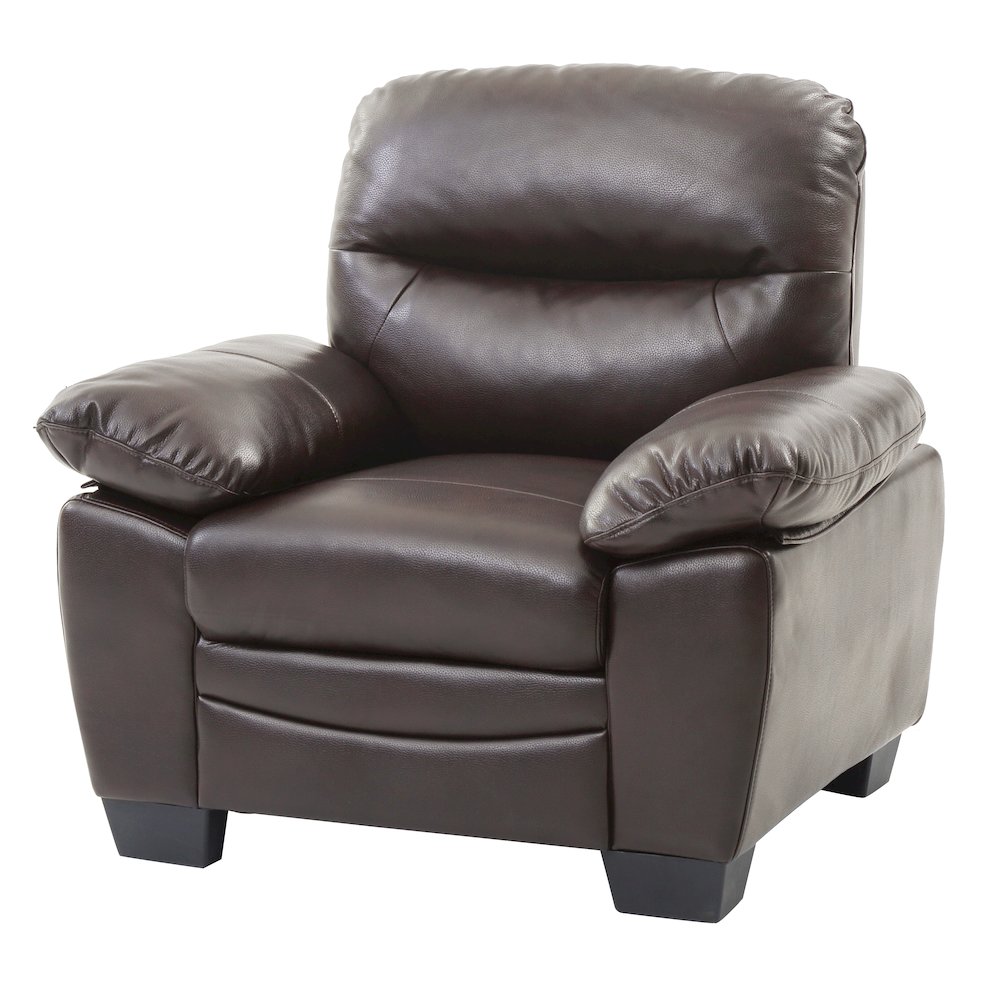 Glory Furniture Marta Accent Chair in Dark Brown Color. Picture 1