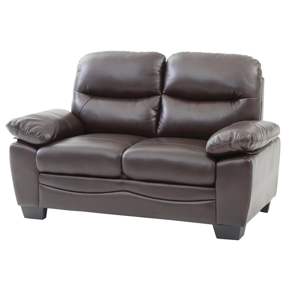 Glory Furniture Marta Loveseat in Dark Brown Color. Picture 1