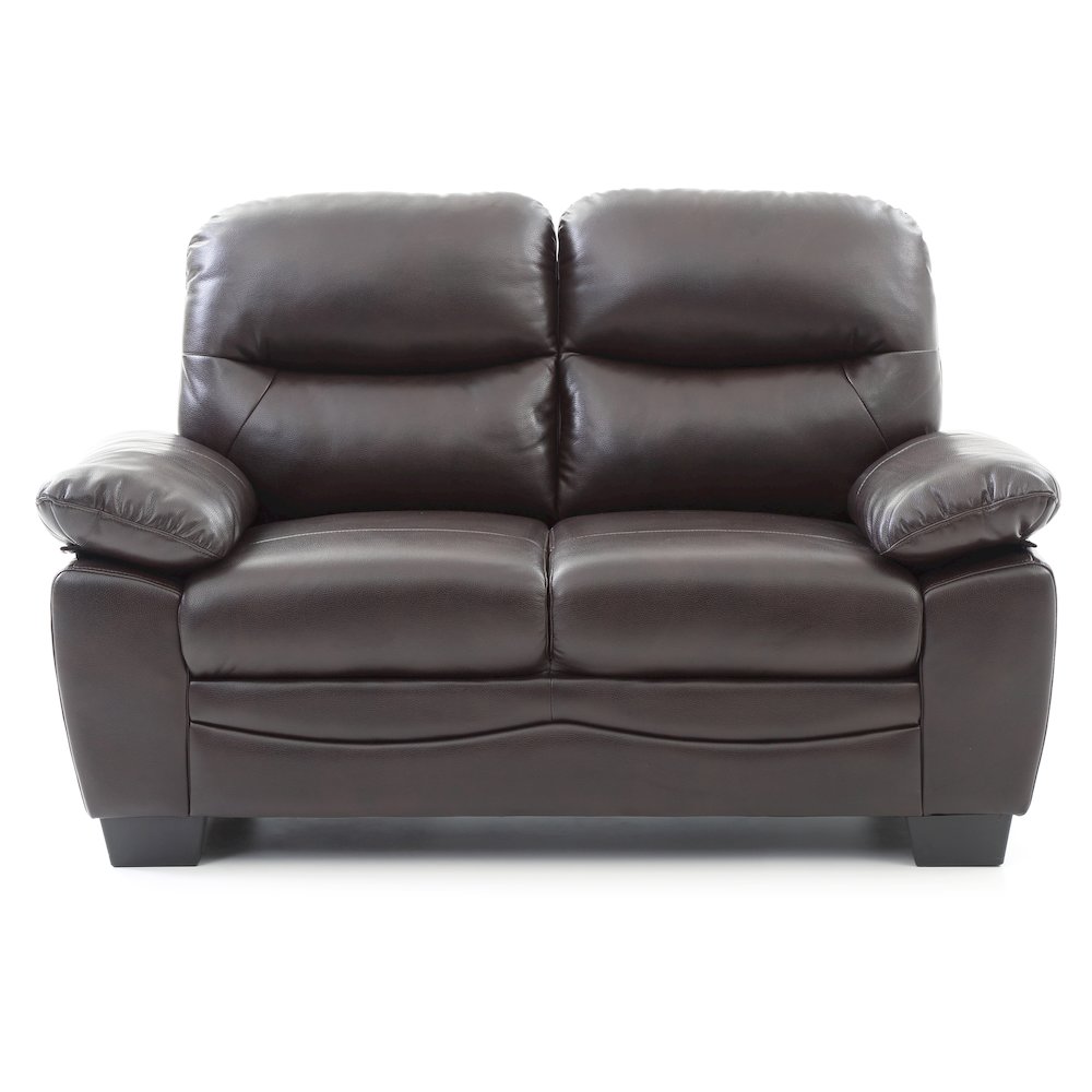 Glory Furniture Marta Loveseat in Dark Brown Color. Picture 2