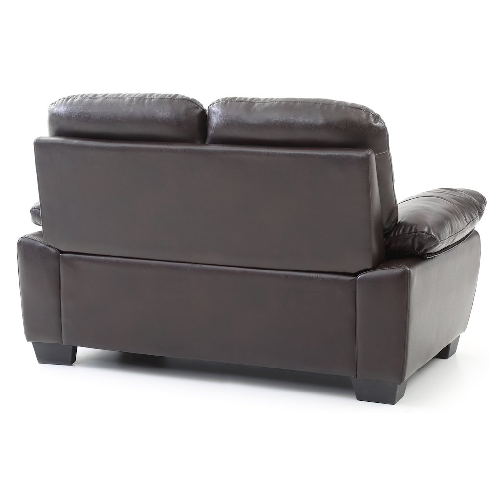 Glory Furniture Marta Loveseat in Dark Brown Color. Picture 4