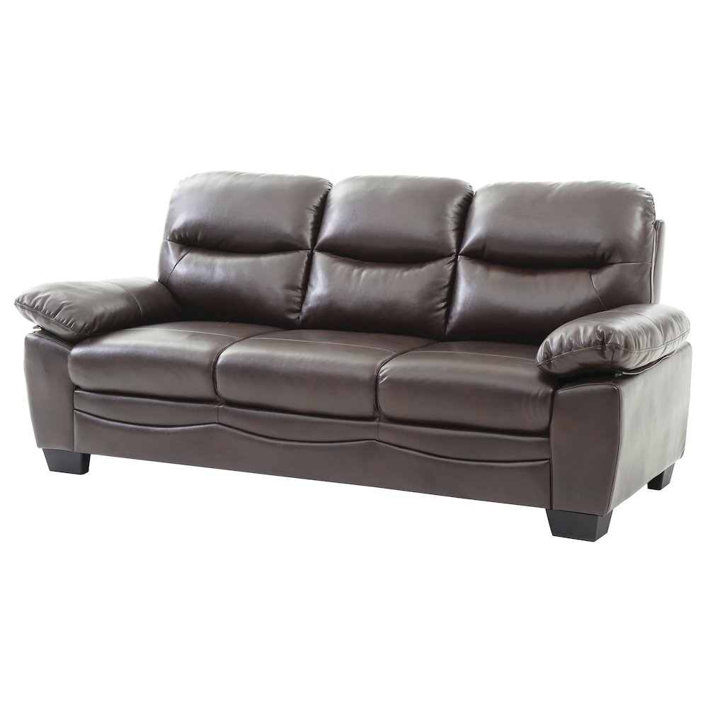 Glory Furniture Marta Sofa in Dark Brown Color. Picture 1