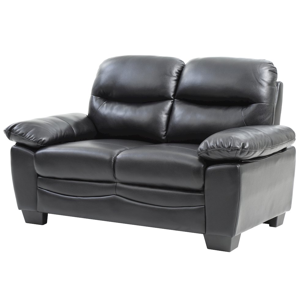Glory Furniture Marta Loveseat in Black Color. Picture 1
