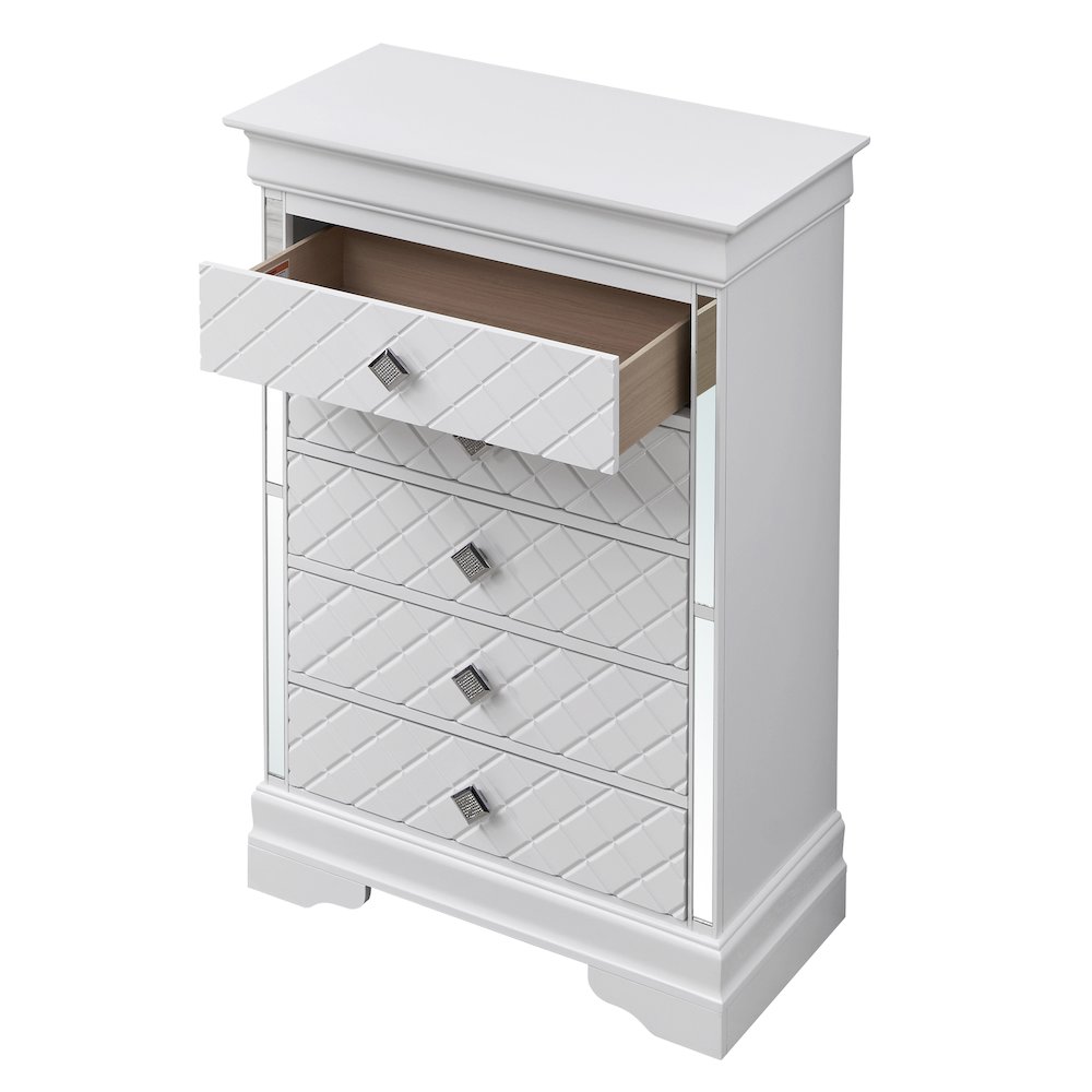 Glory Furniture Verona Chest in White Color. Picture 4