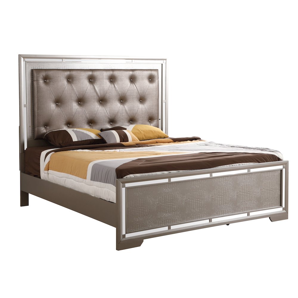 Glory Furniture Alana King Bed in Champagne Color. Picture 1