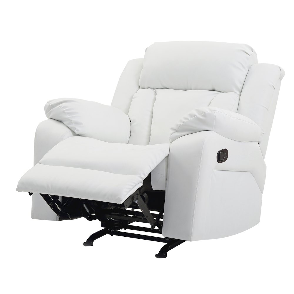 Glory Furniture Daria Rocker Recliner in White Color. Picture 1