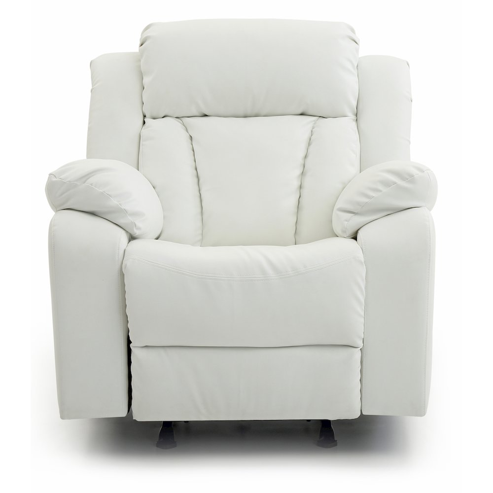 Glory Furniture Daria Rocker Recliner in White Color. Picture 2