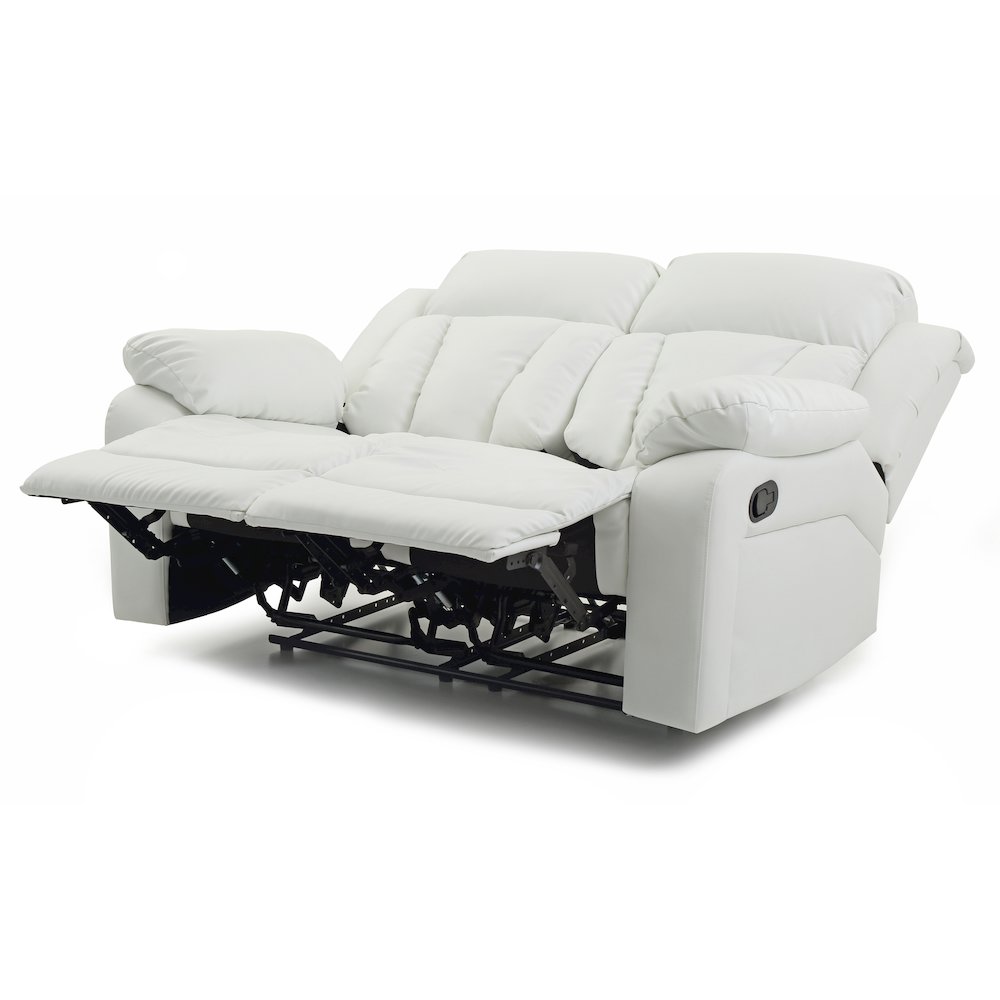 Glory Furniture Daria Reclining Loveseat in White Color. Picture 5
