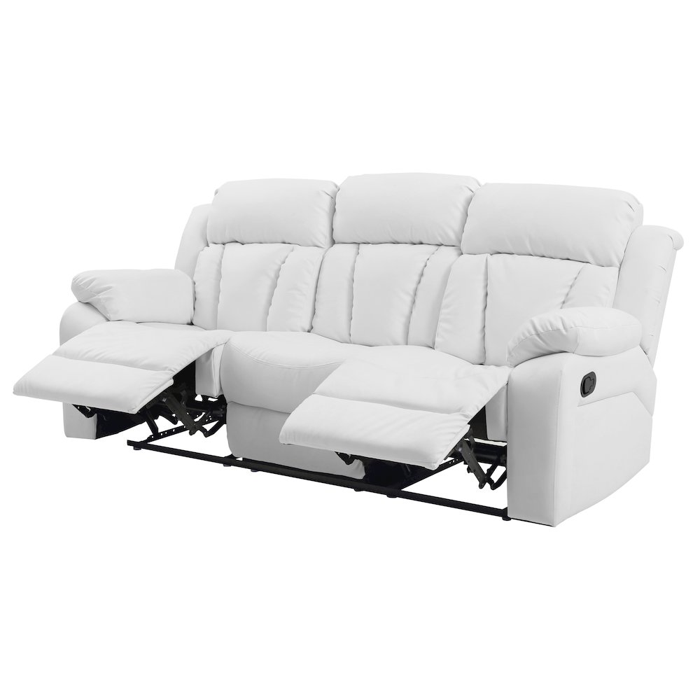 Glory Furniture Daria Reclining Sofa in White Color. Picture 1