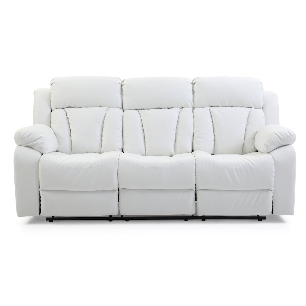 Glory Furniture Daria Reclining Sofa in White Color. Picture 2