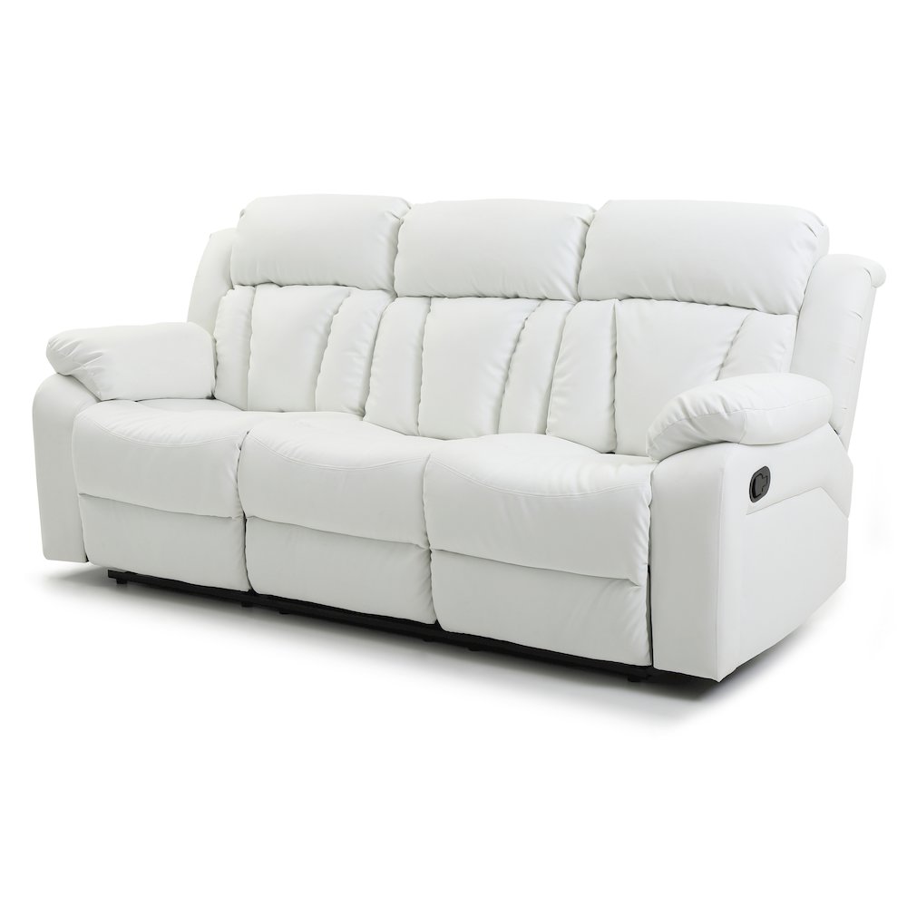 Glory Furniture Daria Reclining Sofa in White Color. Picture 3