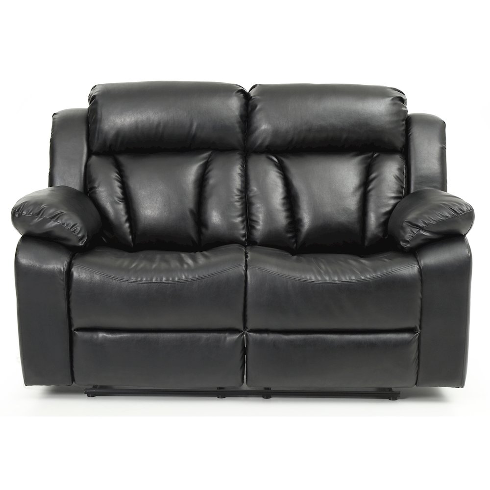 Glory Furniture Daria Reclining Loveseat in Black Color. Picture 2