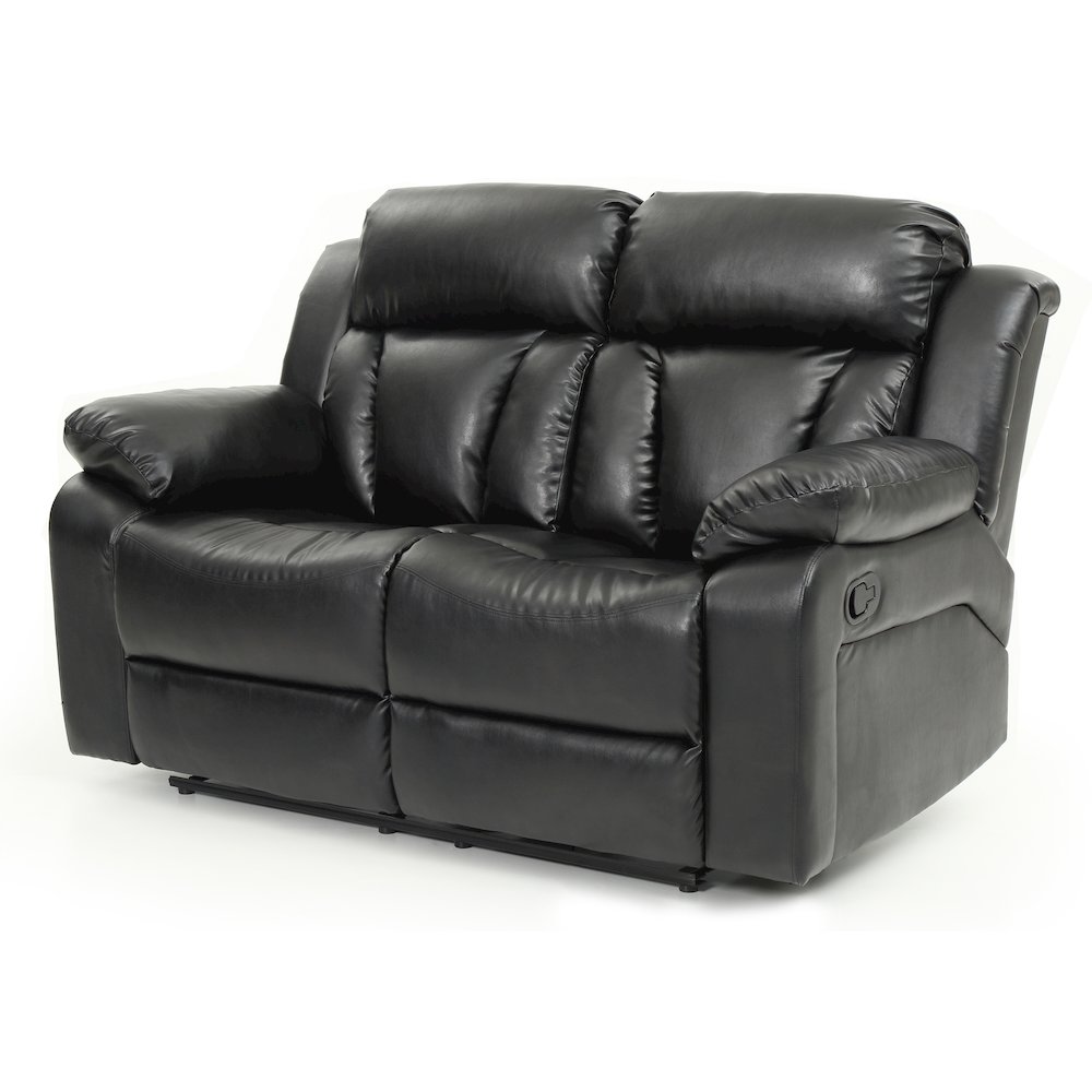 Glory Furniture Daria Reclining Loveseat in Black Color. Picture 3