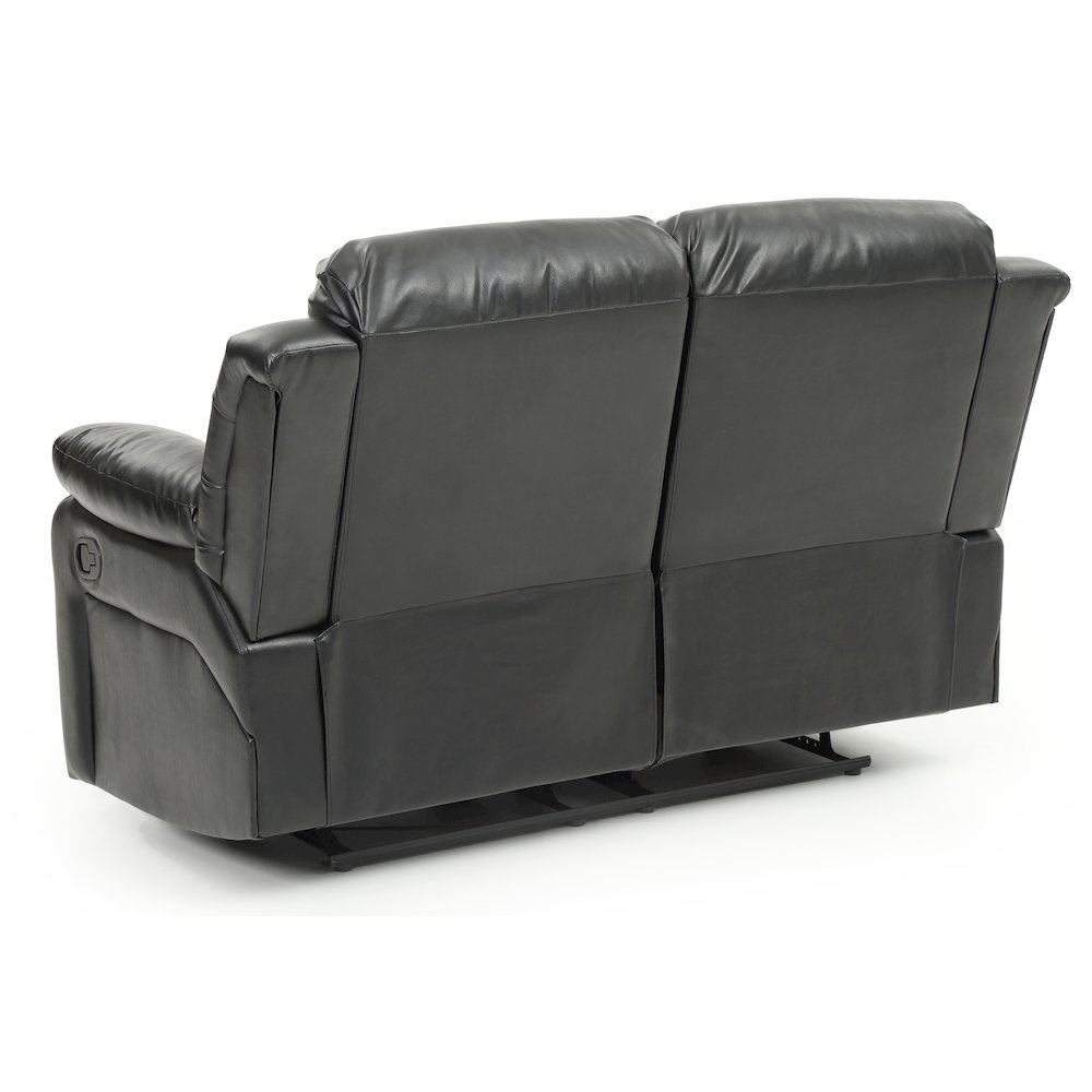 Glory Furniture Daria Reclining Loveseat in Black Color. Picture 4