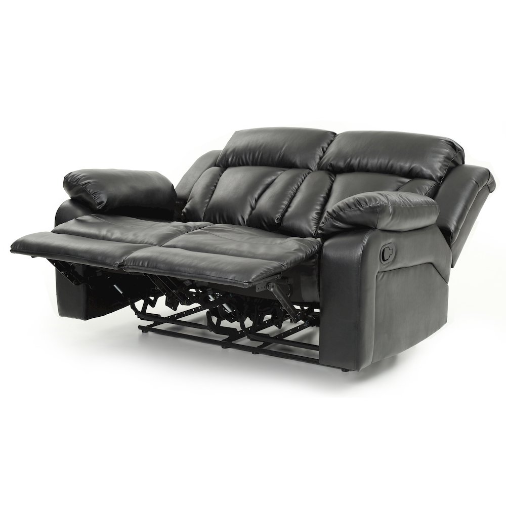 Glory Furniture Daria Reclining Loveseat in Black Color. Picture 5