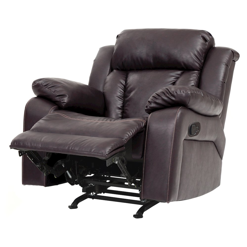 Glory Furniture Daria Rocker Recliner in Dark Brown Color. Picture 1