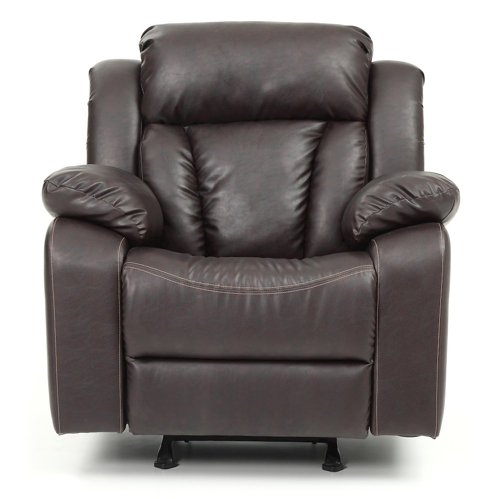 Glory Furniture Daria Rocker Recliner in Dark Brown Color. Picture 2