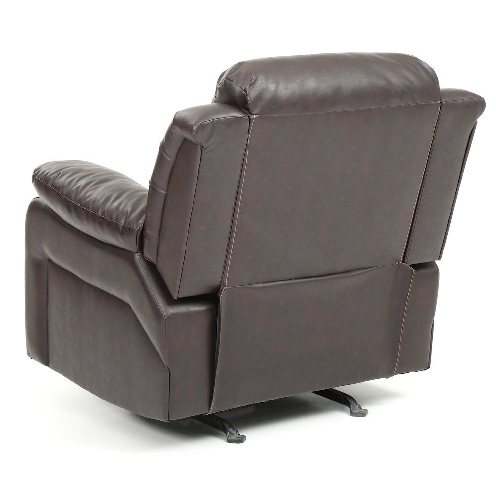 Glory Furniture Daria Rocker Recliner in Dark Brown Color. Picture 5