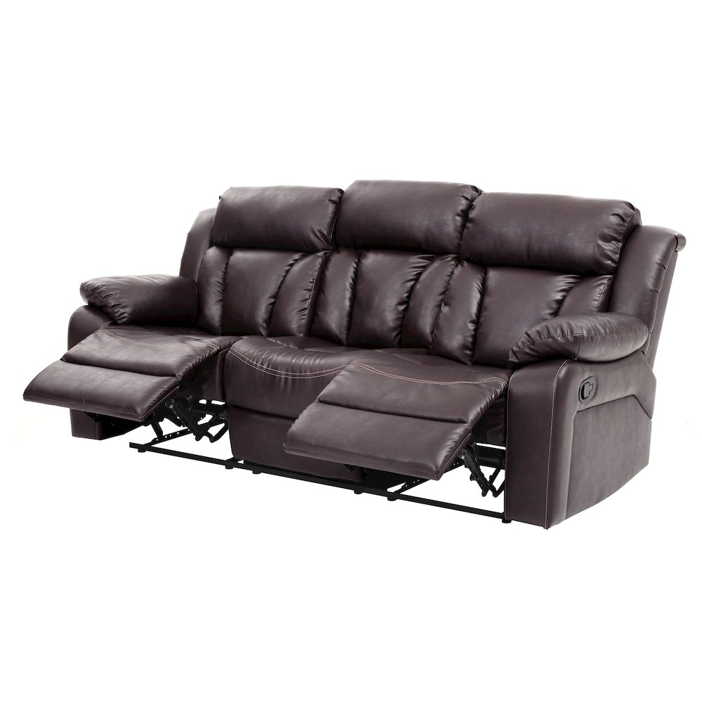 Glory Furniture Daria Reclining Sofa in Dark Brown Color. Picture 1