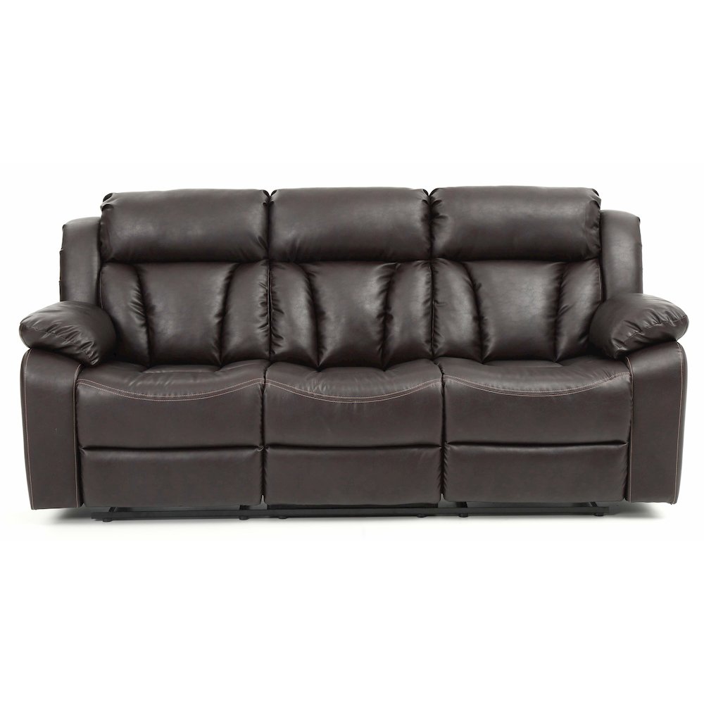 Glory Furniture Daria Reclining Sofa in Dark Brown Color. Picture 5