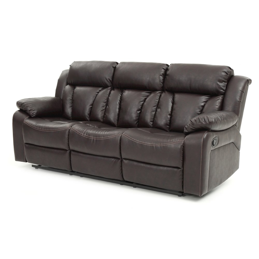 Glory Furniture Daria Reclining Sofa in Dark Brown Color. Picture 2