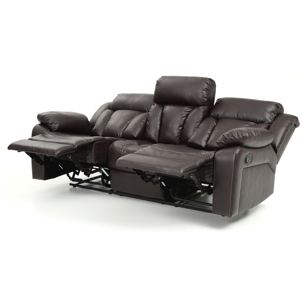 Glory Furniture Daria Reclining Sofa in Dark Brown Color. Picture 4