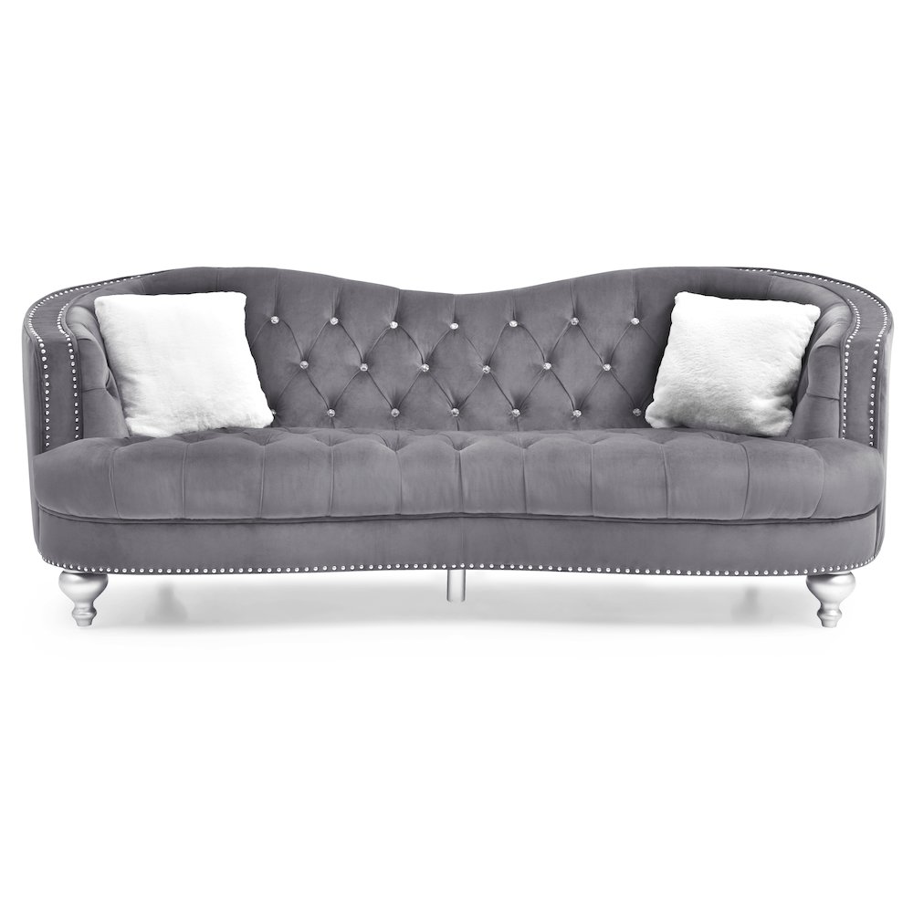Glory Furniture Jewel Sofa in Gray Color. Picture 2