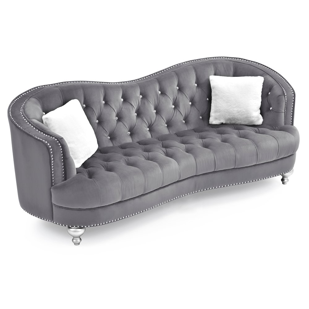 Glory Furniture Jewel Sofa in Gray Color. Picture 3