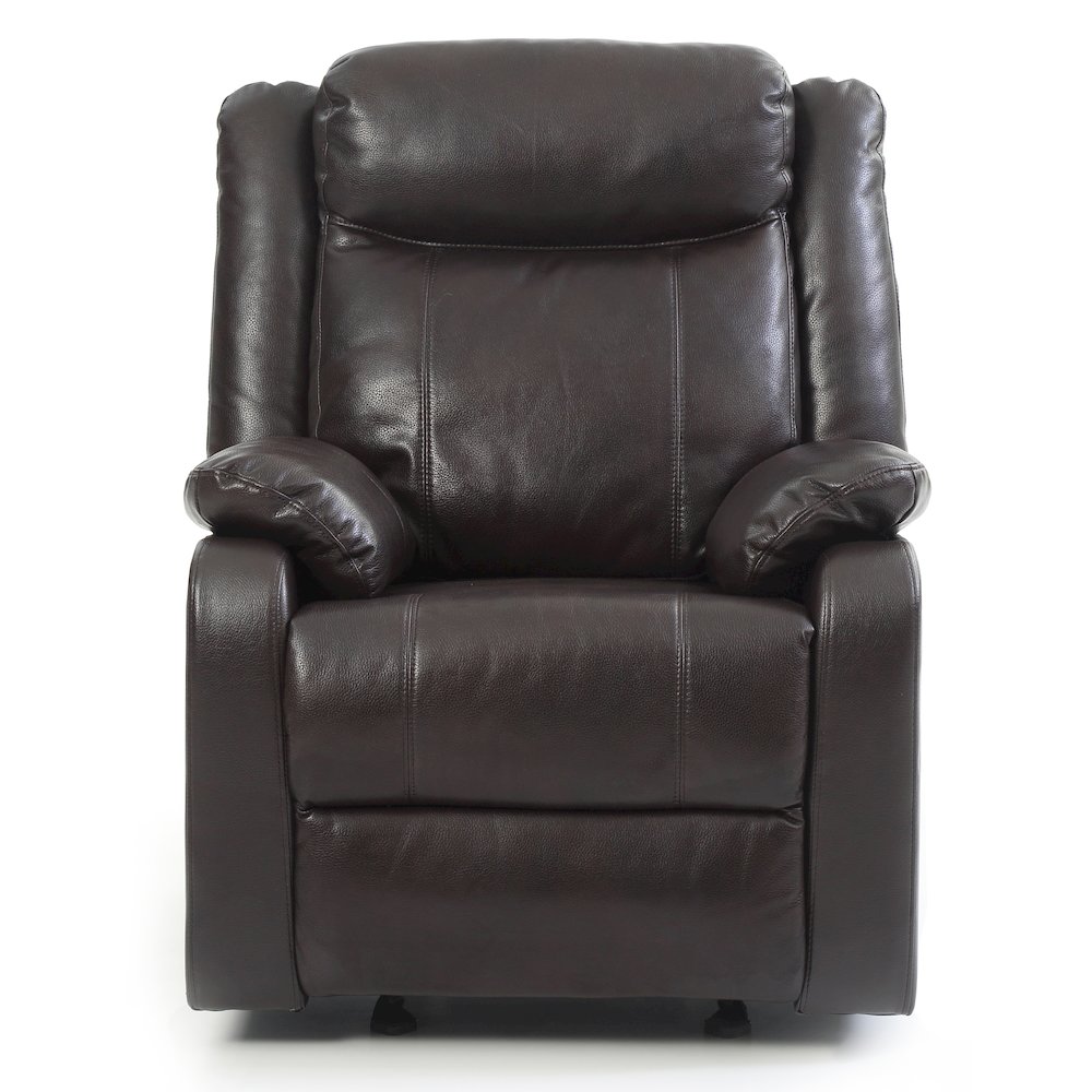Glory Furniture Ward Rocker Recliner in Dark Brown Color. Picture 2