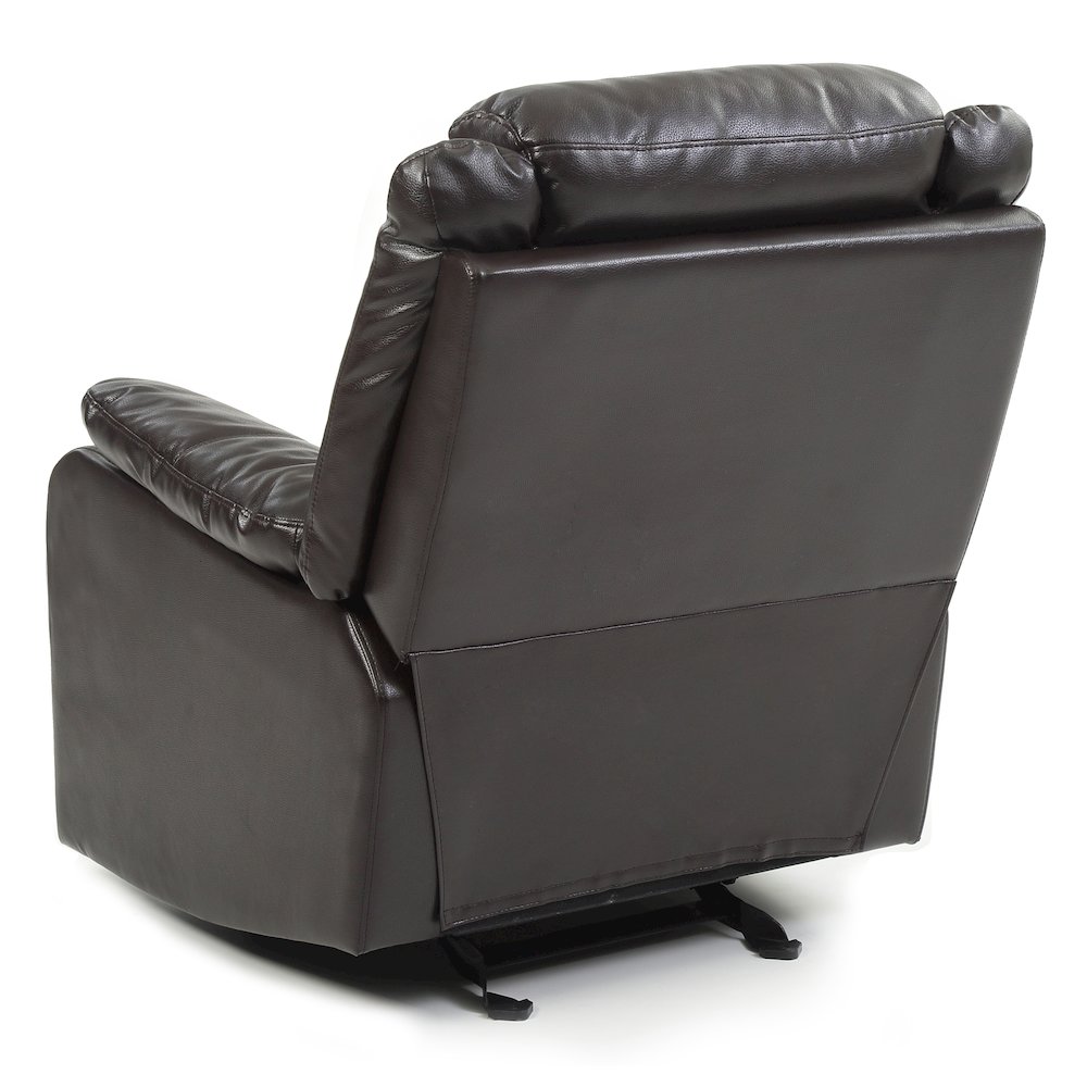 Glory Furniture Ward Rocker Recliner in Dark Brown Color. Picture 5