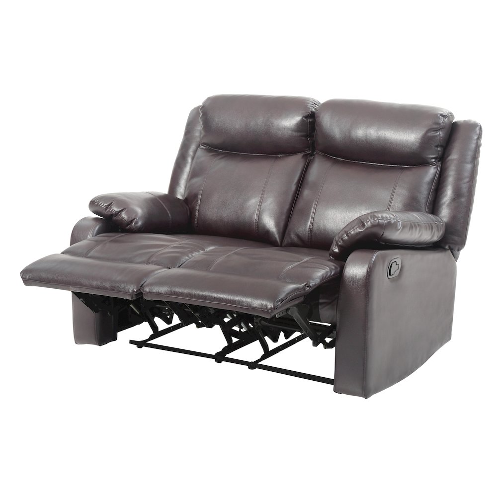 Glory Furniture Ward Reclining Loveseat in Dark Brown Color. Picture 2