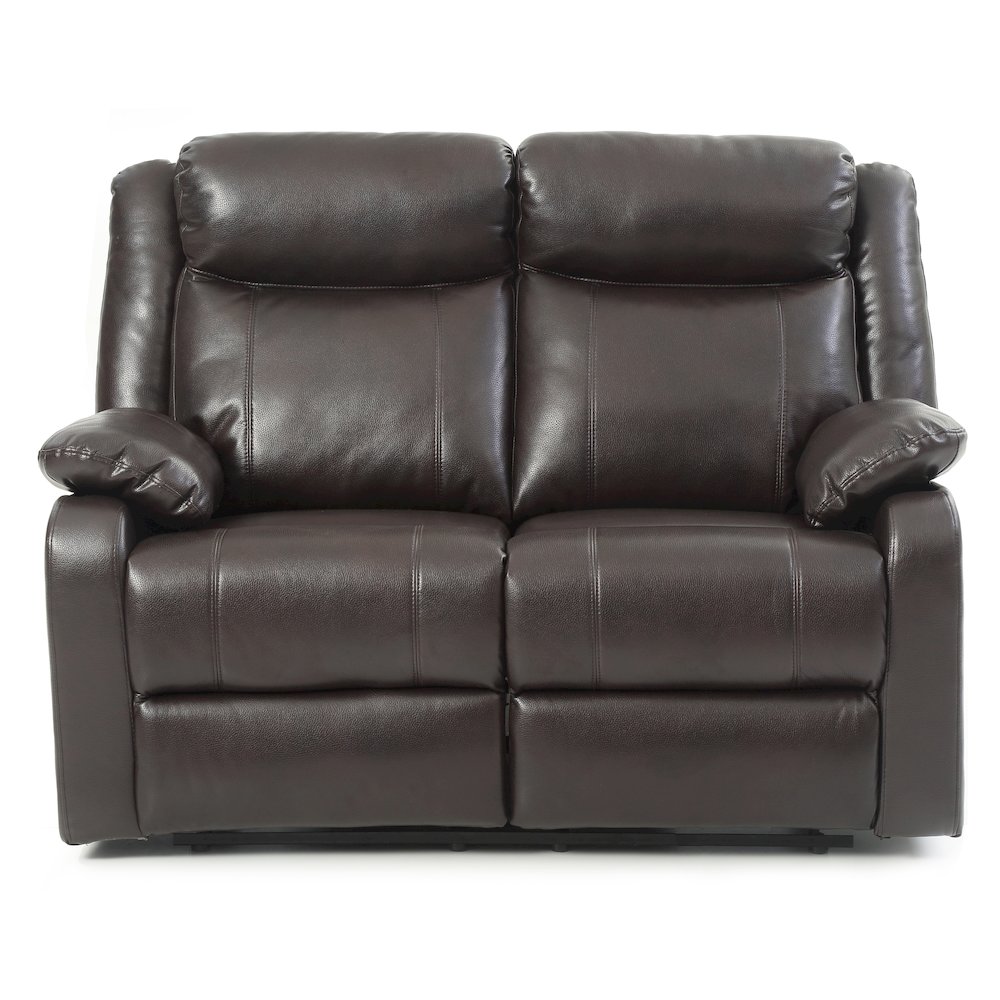 Glory Furniture Ward Reclining Loveseat in Dark Brown Color. Picture 3