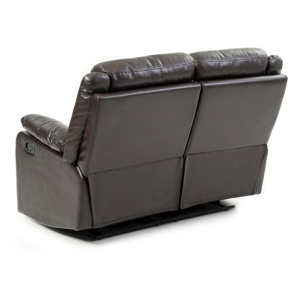Glory Furniture Ward Reclining Loveseat in Dark Brown Color. Picture 4