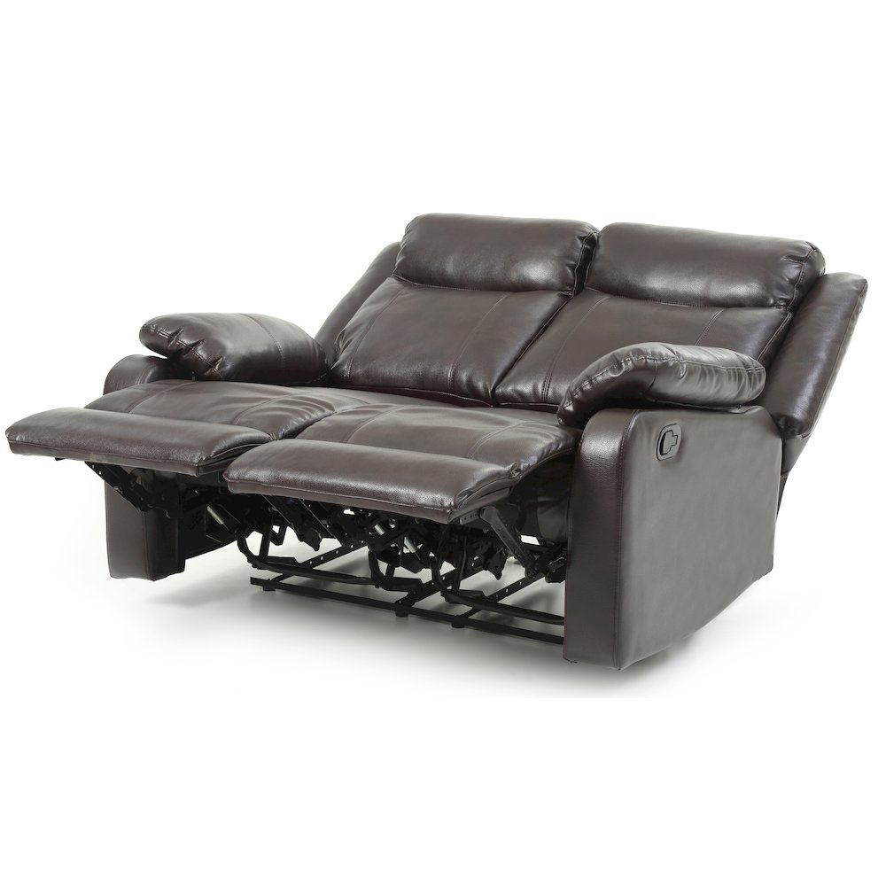 Glory Furniture Ward Reclining Loveseat in Dark Brown Color. Picture 5