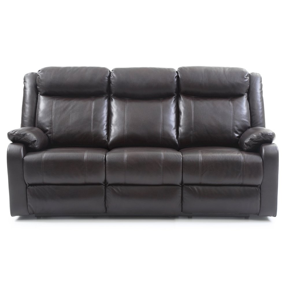 Glory Furniture Ward Reclining Sofa in Dark Brown Color. Picture 3