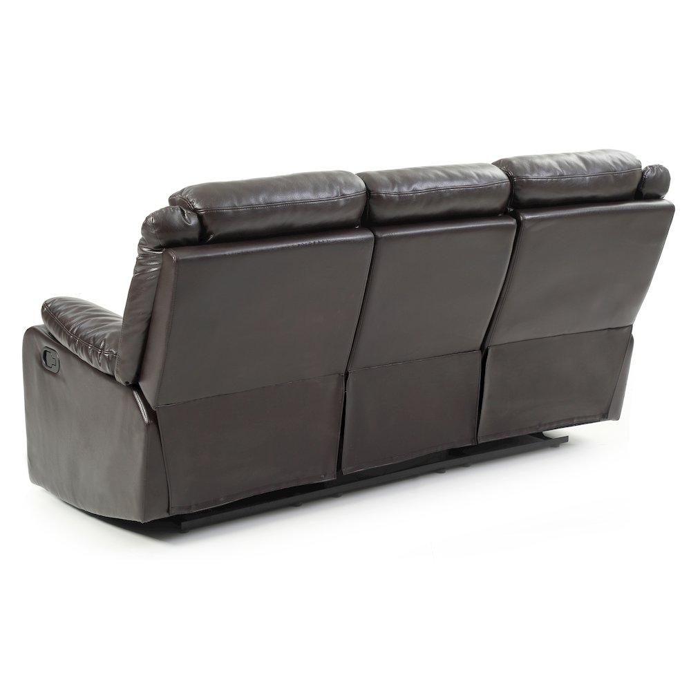 Glory Furniture Ward Reclining Sofa in Dark Brown Color. Picture 4