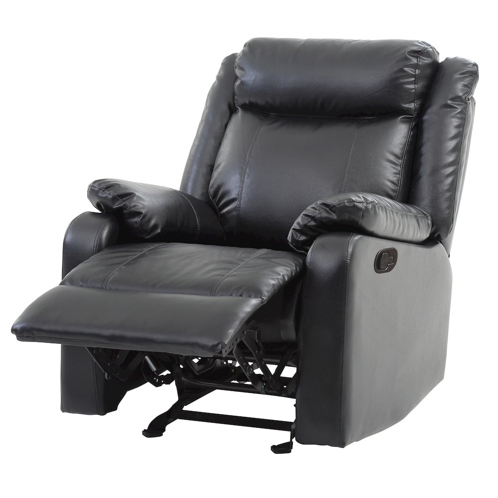 Glory Furniture Ward Rocker Recliner in Black Color. Picture 1