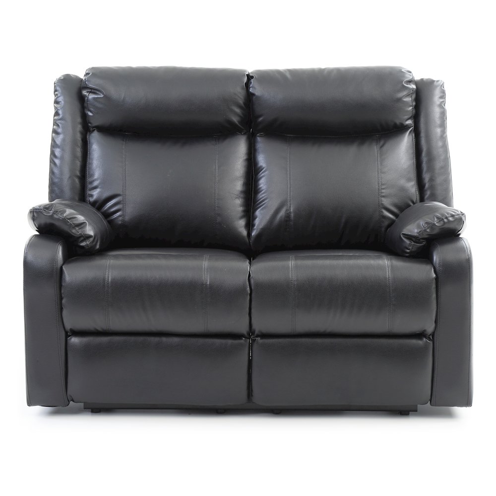 Glory Furniture Ward Reclining Loveseat in Black Color. Picture 2