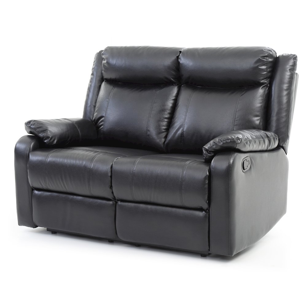 Glory Furniture Ward Reclining Loveseat in Black Color. Picture 3
