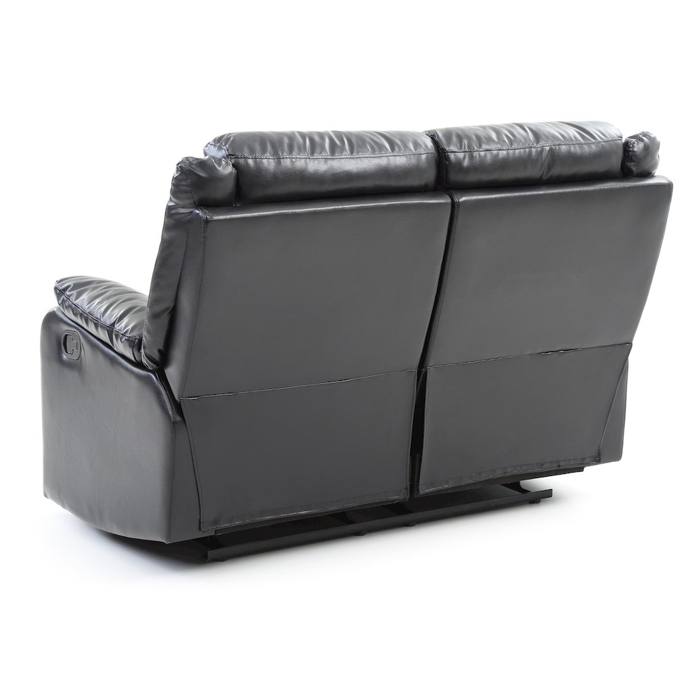 Glory Furniture Ward Reclining Loveseat in Black Color. Picture 4