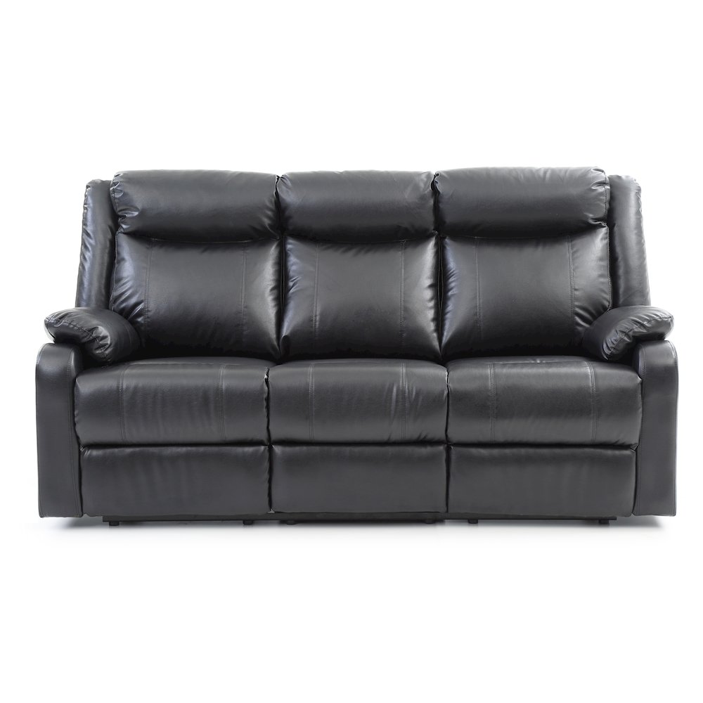 Glory Furniture Ward Reclining Sofa in Black Color. Picture 2
