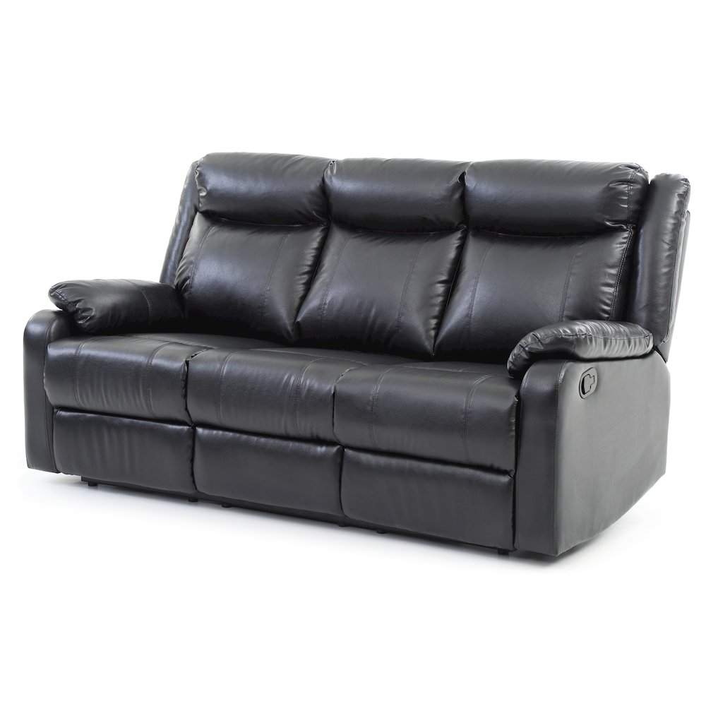 Glory Furniture Ward Reclining Sofa in Black Color. Picture 3