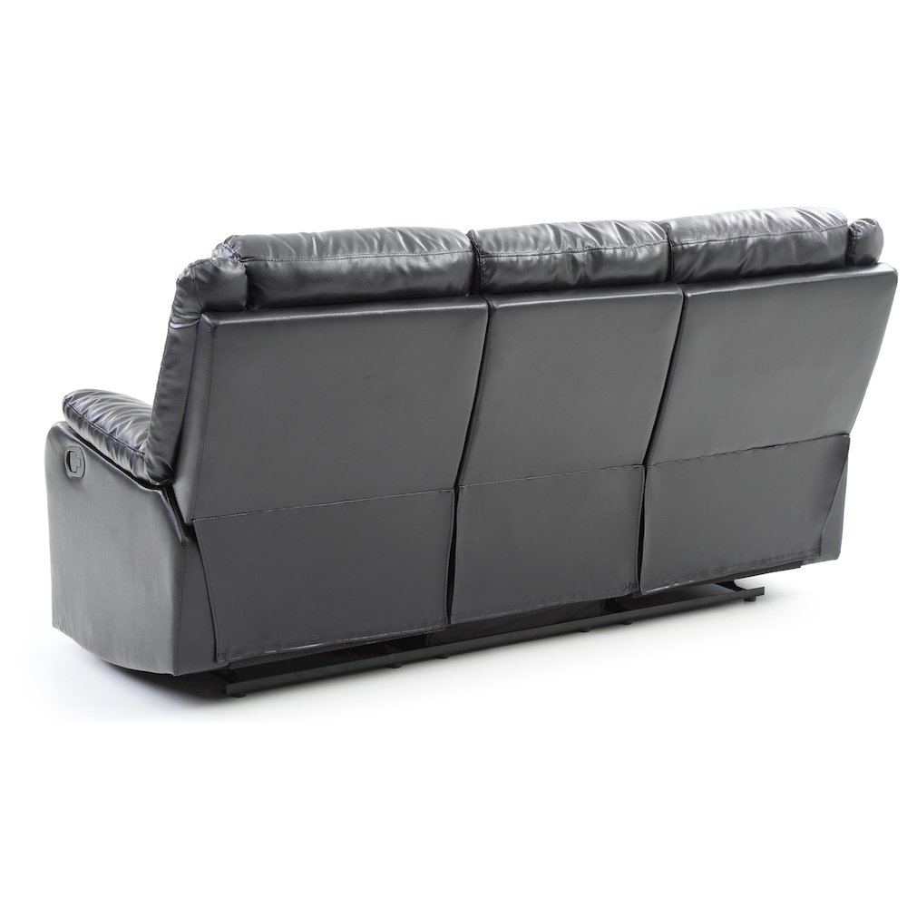 Glory Furniture Ward Reclining Sofa in Black Color. Picture 4