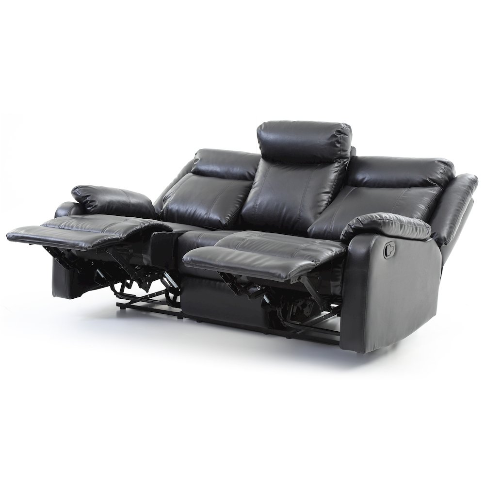Glory Furniture Ward Reclining Sofa in Black Color. Picture 5