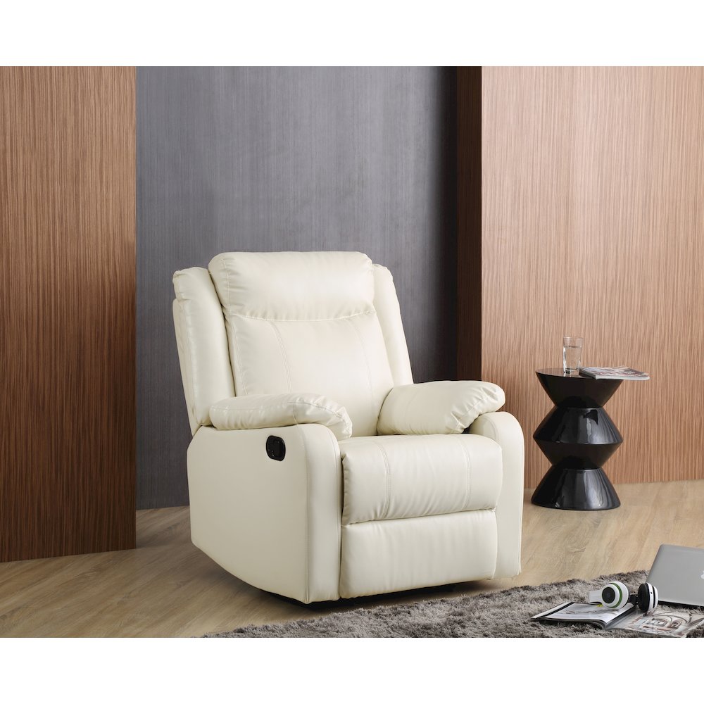Glory Furniture Ward Rocker Recliner in Pearl Color. Picture 6